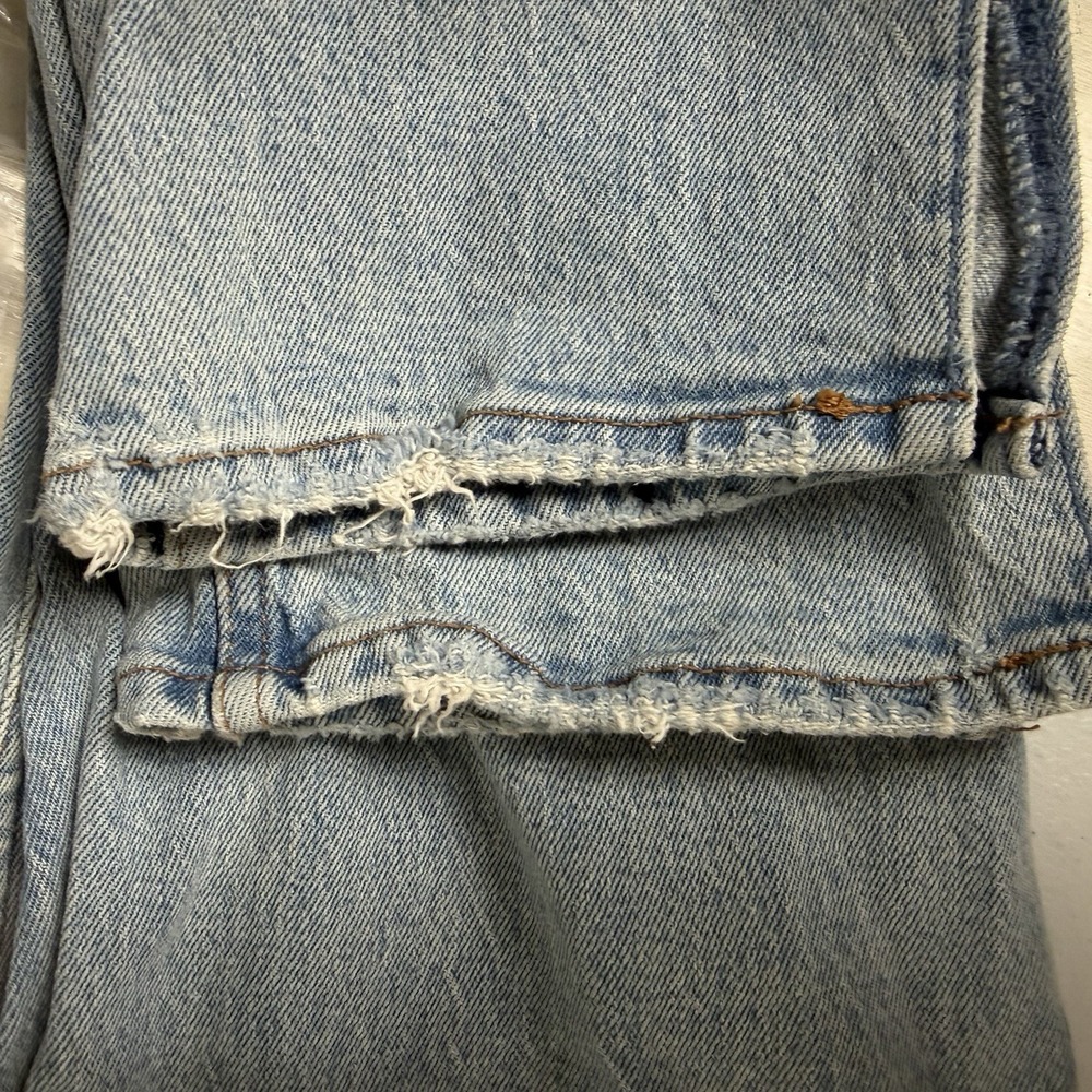 Abercrombie Fitch 90s Straight Ultra High Rise Women's Jeans Split Hem 24/00s - Picture 10 of 16